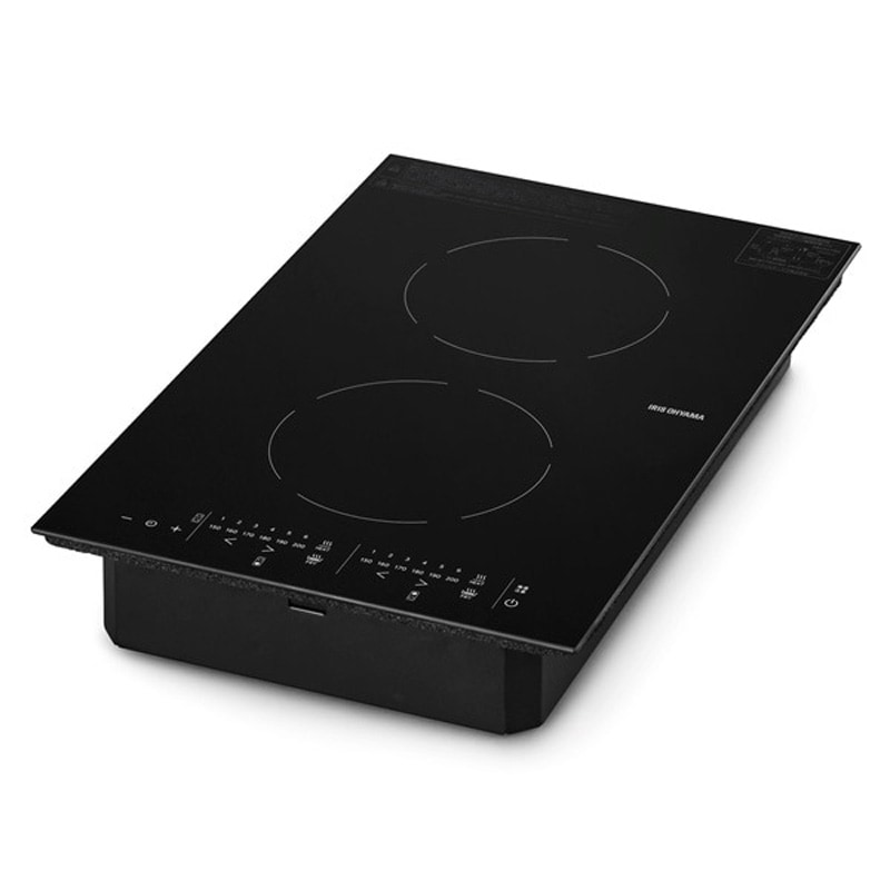 IRIS OHYAMA アイリスオーヤマ 200V 2口ビルトインIHクッキングヒーター IHC-BFL221-B