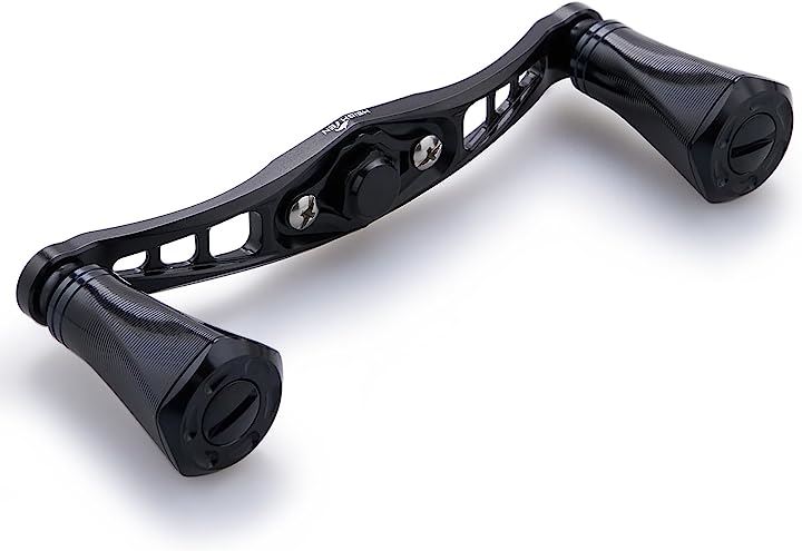 92mm リール ハンドル 20mmノブ搭載 シマノ SHIMANO ダイワ DAIWA アブ Abu 通用 ベイトリール Tornado Series 688(ブラック)