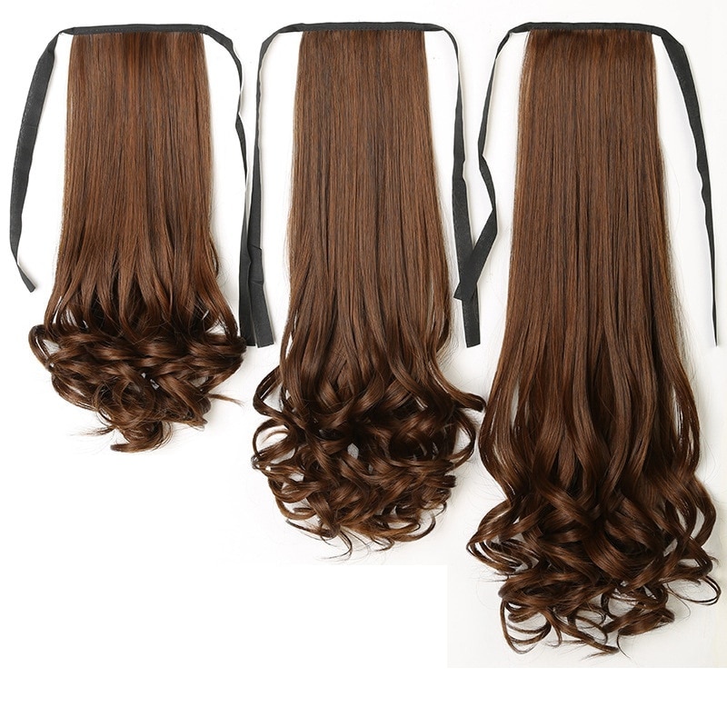 今年人気のブランド品や 1Pc女性のポニーテール波状のスタイリッシュな髪かつらアクセサリー 本物保証!