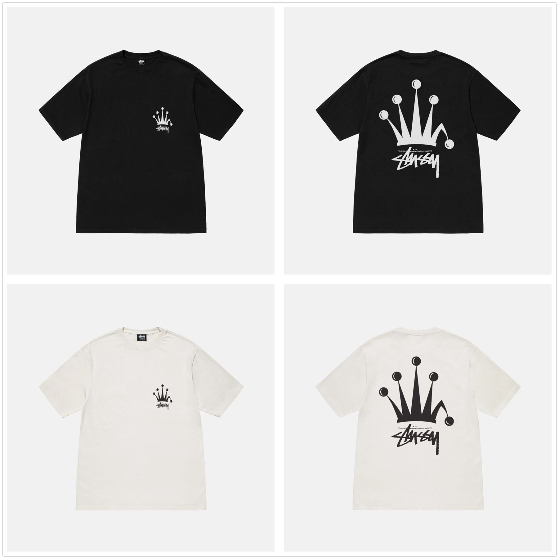 STUSSY（ステューシー） 24SS REGAL CROWN TEE PIGMENT DYED 1905002 メンズ 半袖 tee