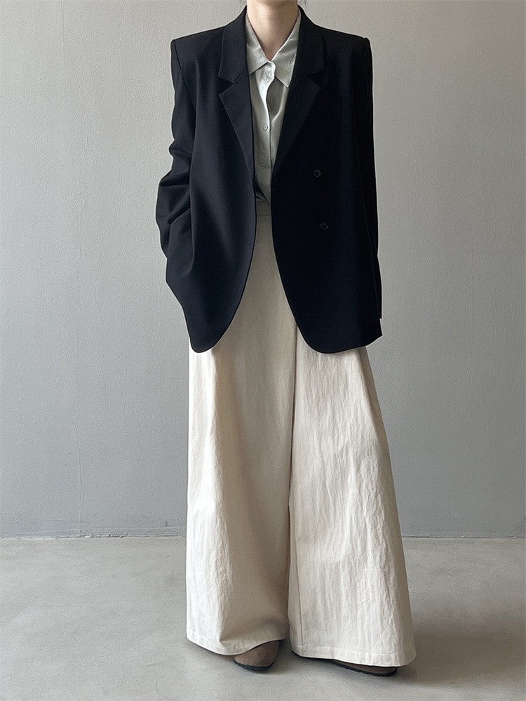 激安セール コート イレギュラー ギャザリング スプリット スーツコート 2024秋 気質 オシャレ