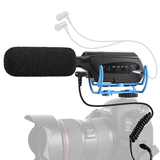 【25％OFF】 カメラマイク moukey 一眼レフとビデオ外部用 20h 防風効果 音声モニターニング 3.5mm その他カメラ用アクセサリー