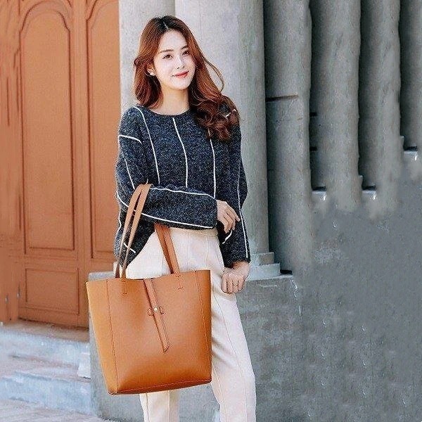 ハンドバッグレディースショルダーバッグファッション鞄通勤用バッグシンプルかばんけフェイクレザー