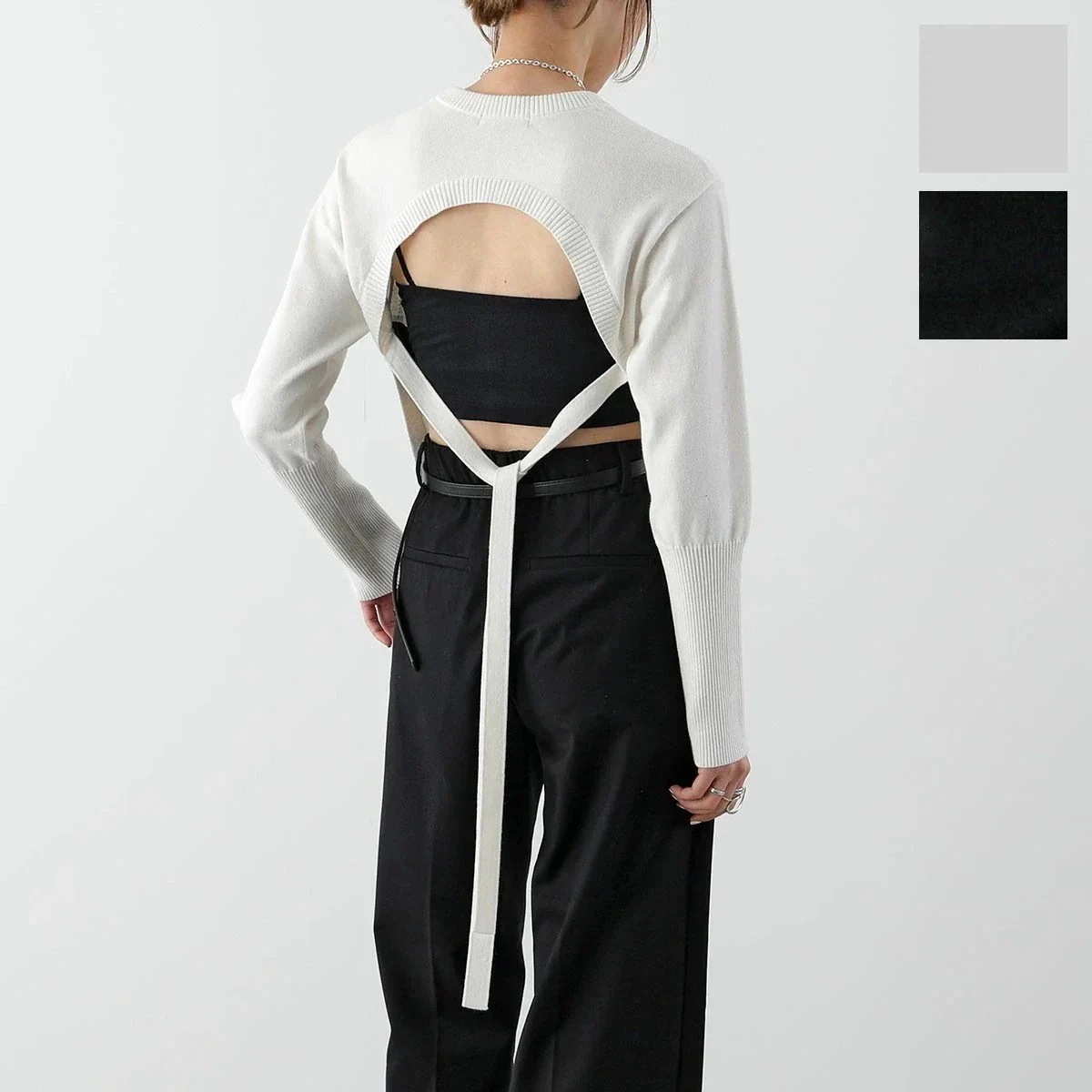 IHATOV イーハトーブ セーター Cotton cashmere back open knit IH12-24SS-37103 レディース カシミヤ混コット 【mega】