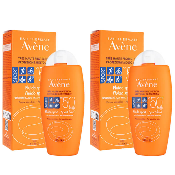 アベンヌ スポーツフルイド SPF50+ 100ml 2本 Avene Fluide Sport 敏感肌用 顔 体 海外発送 日時指定不可 国際書留郵便