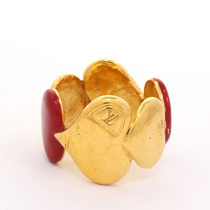 ルイヴィトン バーグ・パシオン ハート レッド×ゴールド 【指輪】