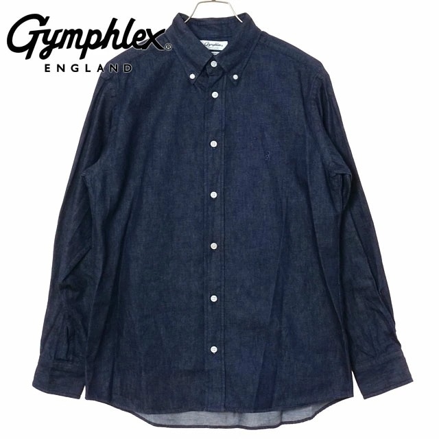 ボタンダウンシャツ ロングスリーブ [#GY-B0196 SDM] メンズ トップス 長袖 定番 デニム INDIGO-BLUE(NAVY) 正規取扱店