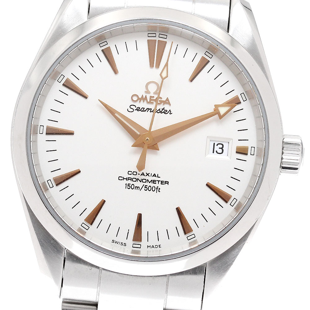 オメガ OMEGA 2503.34 シーマスター アクアテラ コーアクシャル デイト 自動巻き メンズ 保証書付き_931021【中古】