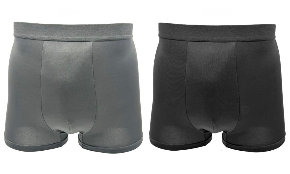 2色組】ちょい漏れメンズパンツブラック グレー吸水失禁尿漏れ ボクサーパンツ紳士男性下着消臭おしゃれ