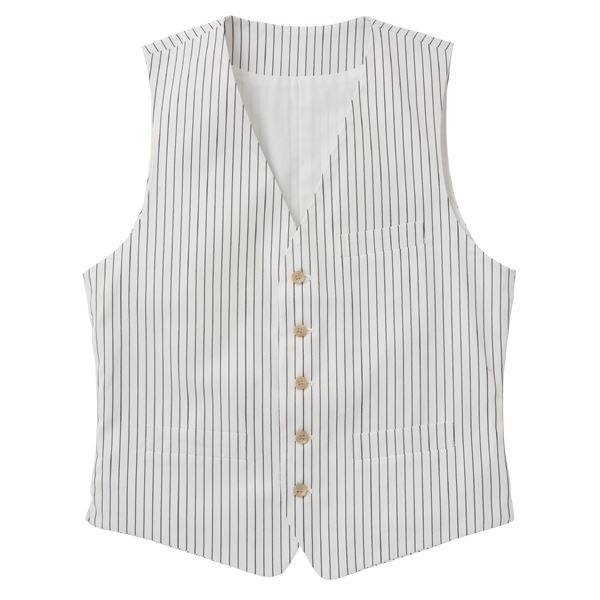 男女兼用ストライプベスト ホワイト Sサイズ KMV2791-21