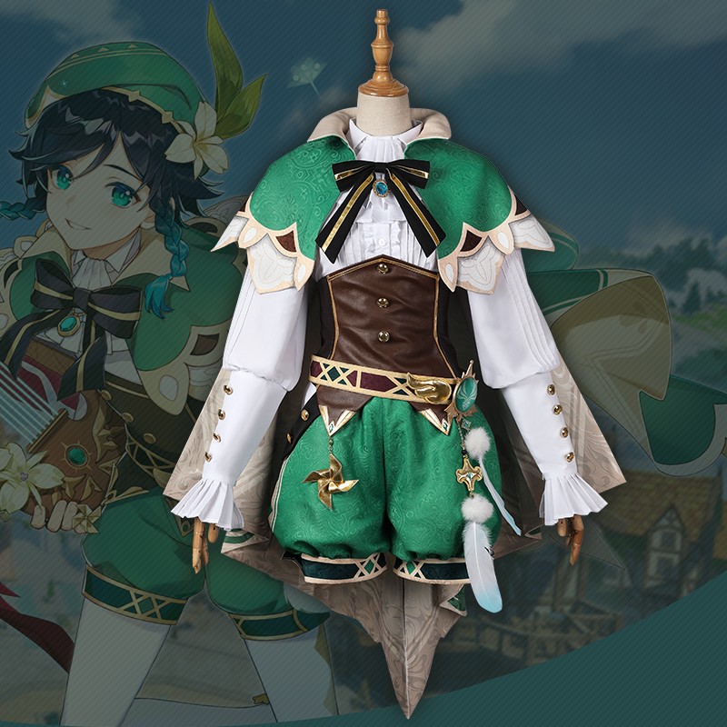 原神ウェンディセットモンド神ゲーム服と靴一式セット