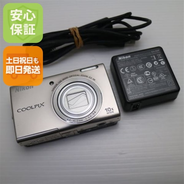 超美品 COOLPIX S6200 プラチナシルバー デジカメ Nikon 18