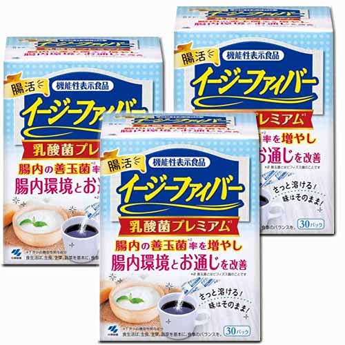【3箱】イージーファイバー 乳酸菌プレミアム 30包x3箱 (4987072059654-3)