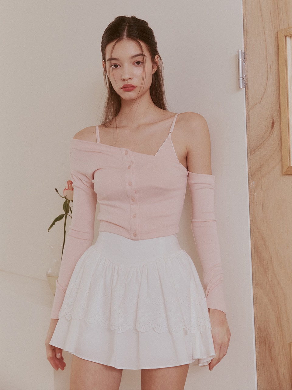 【NOT YOUR LOSE】 YUI CARDIGAN SET : PINK