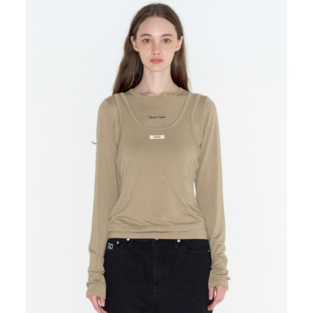 [ROCKCAKE]Beige Label ティーシャツ★新作★韓国★ Qoo10 ROCKCAKE Beige Label La Tシャツ・