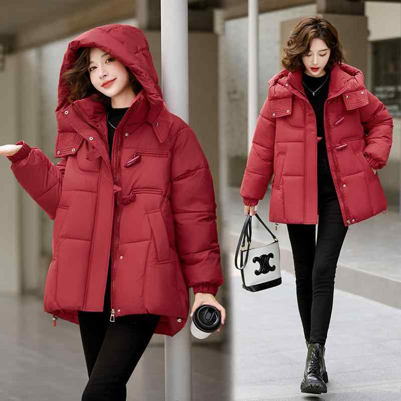 秋服 レディース ファッション オシャレ カワイイ シンプル 大人カワイイ 大きいサイズ 暖かい スリム ダウン コットンコート 綿 コート 7,881円
