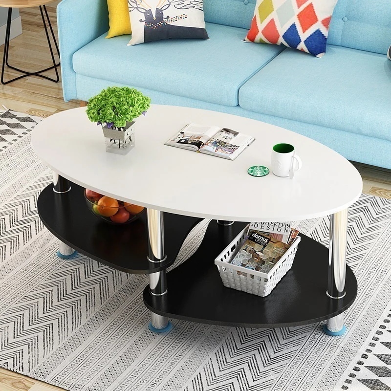 楕円 コーヒーテーブル ローテーブル 魚形 感 ガラス テーブル モダン 一人暮らし 収納 センターテーブル シンプル 新生活 強化ガラス リビング