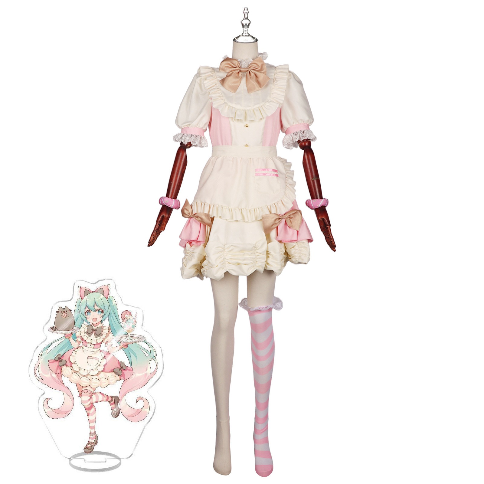 cos太った吉猫クリームピーチかわいい女装ソフト萌え猫耳優しい女の子cos服アニメパフォーマンス服