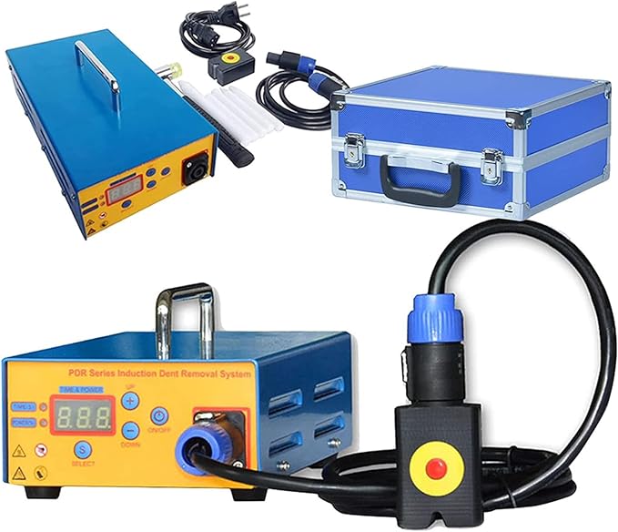 車体へこみ修理キット車のへこみプーラー誘導PDRヒーターマシンホットボックス1380W（最大）車体へのへこみ除去マイナーへこみおよび深いへこみ除去のための無塗装デント修理ツールメンテナンス用品