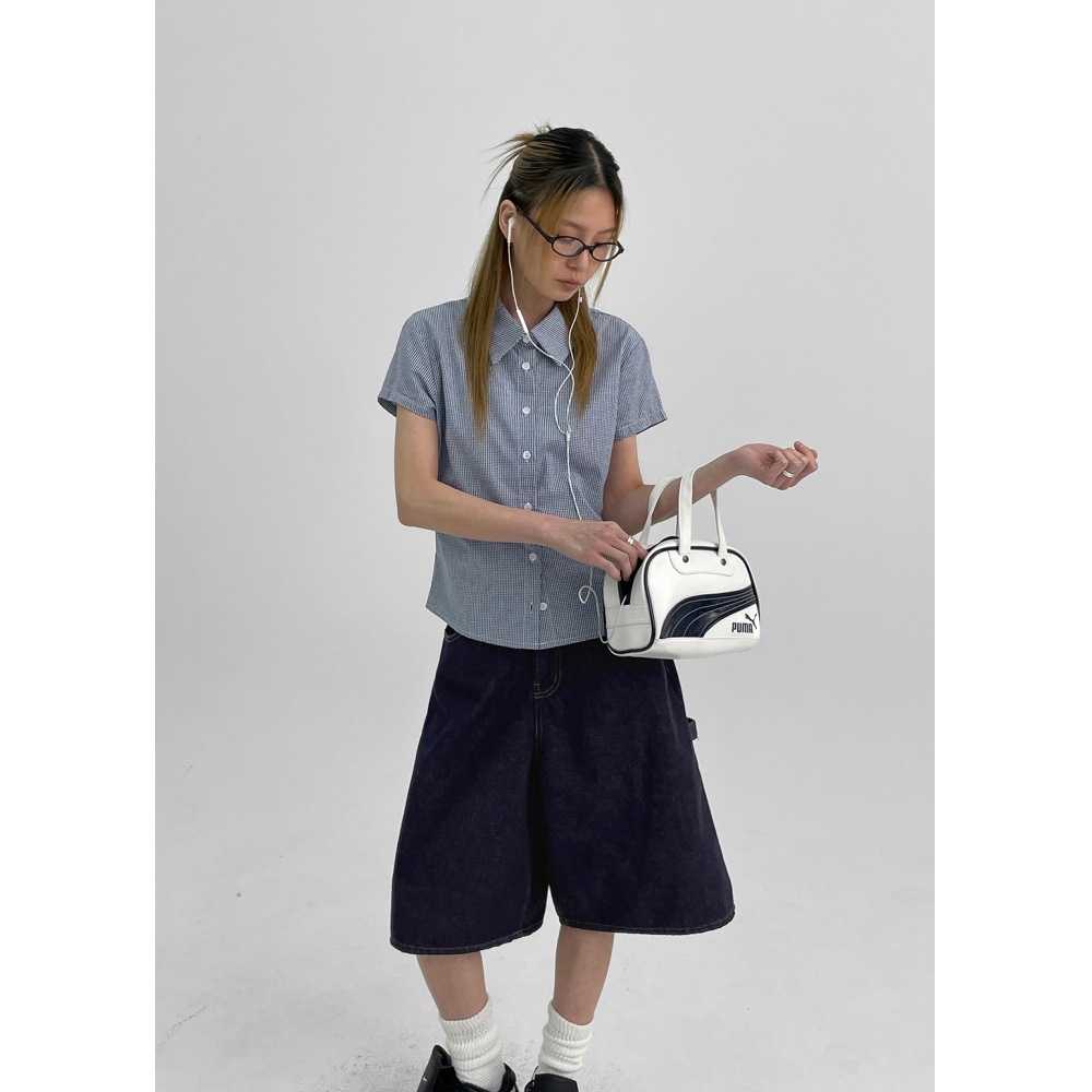 ブラックアップ [MADE] セブリーチェック 半袖シャツ