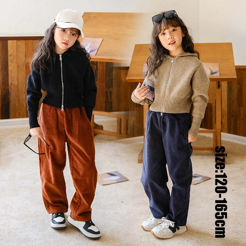 セーター 韓国子供服 女の子 秋冬新作 長袖 お洒落 パーカー ニットカーディガン セーター ニット 長ズボン 学院風 トップス ボトムス カジュアル 小学生 中学生 ジュニア服 卒業式 入学式 通学