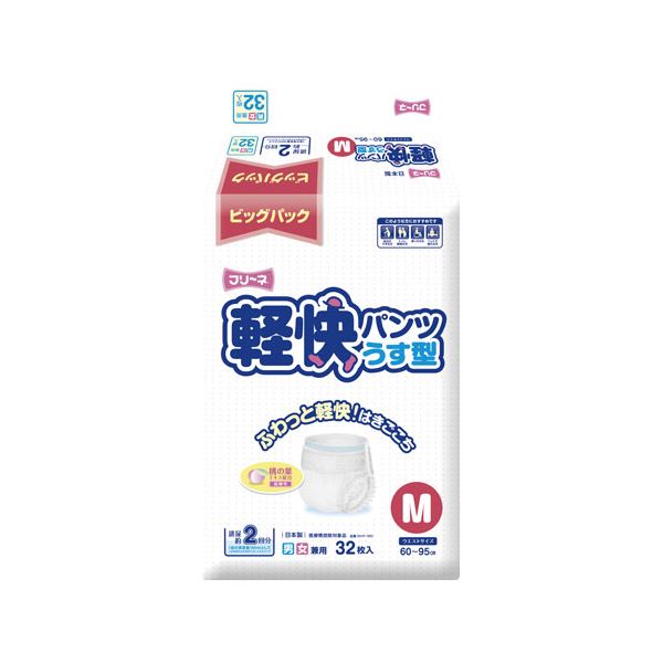 （まとめ） フリーネ 軽快パンツ うす型 M32枚[x3セット]