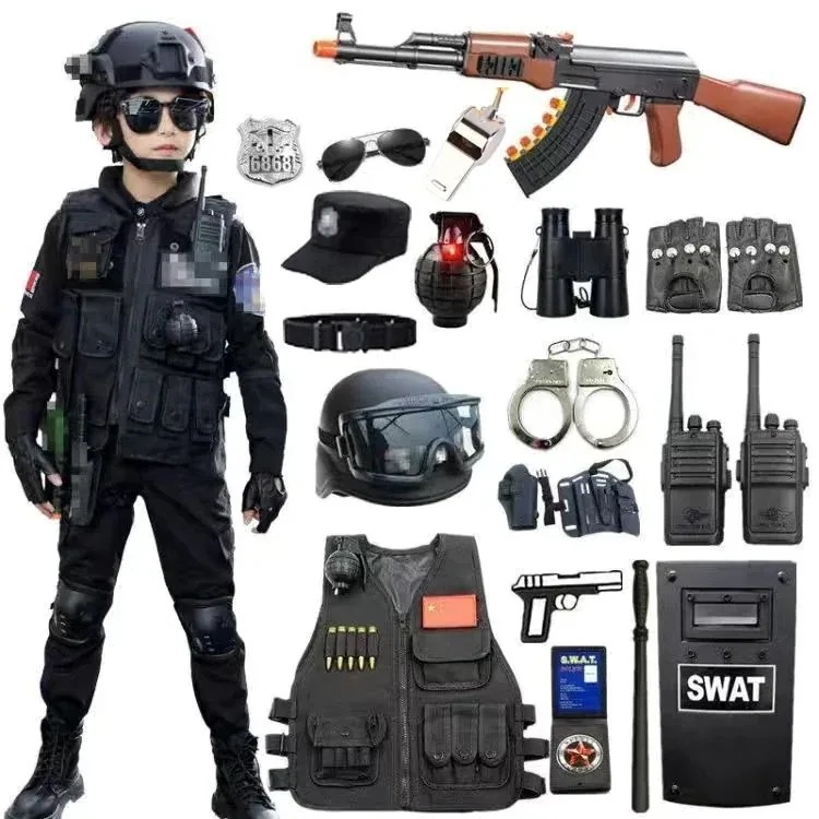 子供 用 おもちゃ ガン スーツ 警察 官 コスム 男の子 屋外 CS 特殊 服 装備 ロールプレイコスム
