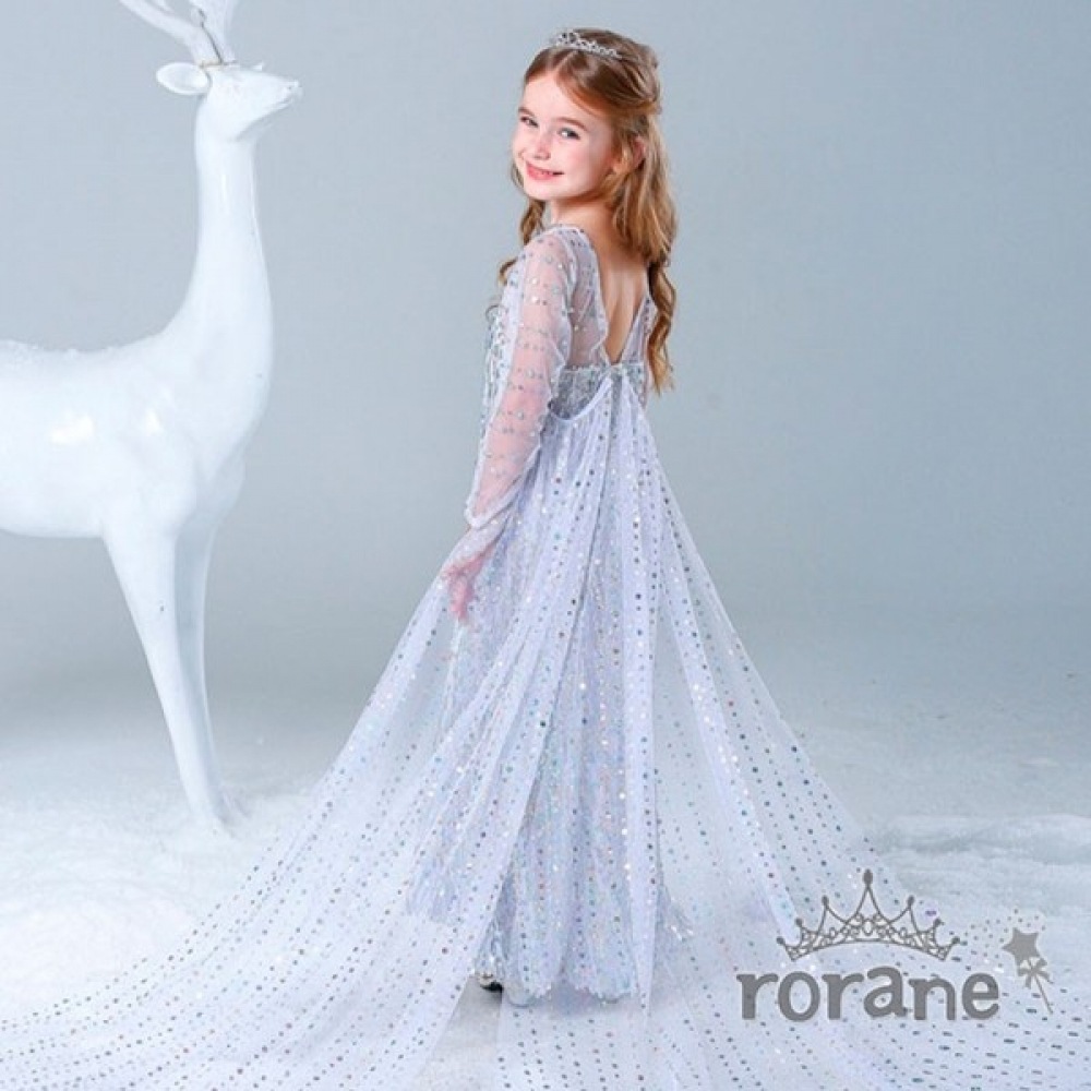 ロラネ スパンコールシルバー公主ドレス