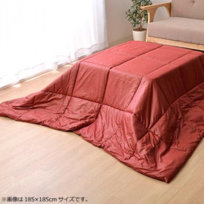 こたつ掛け布団 『クラウド』 レッド 約185×185cm 6818209