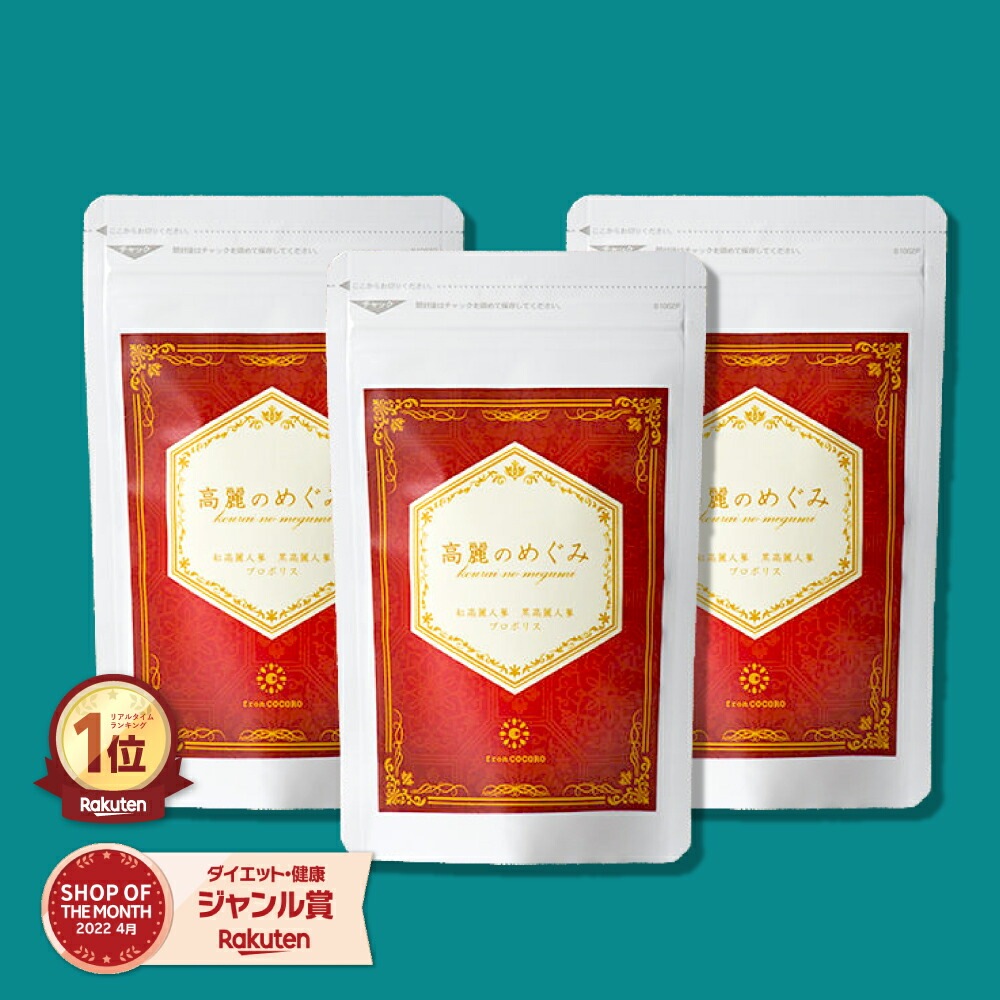 【公式】高麗のめぐみ 1袋60粒 3袋 高麗人参 紅参 黒参 サポニン 美容 健康 女性 高麗人参サプリ