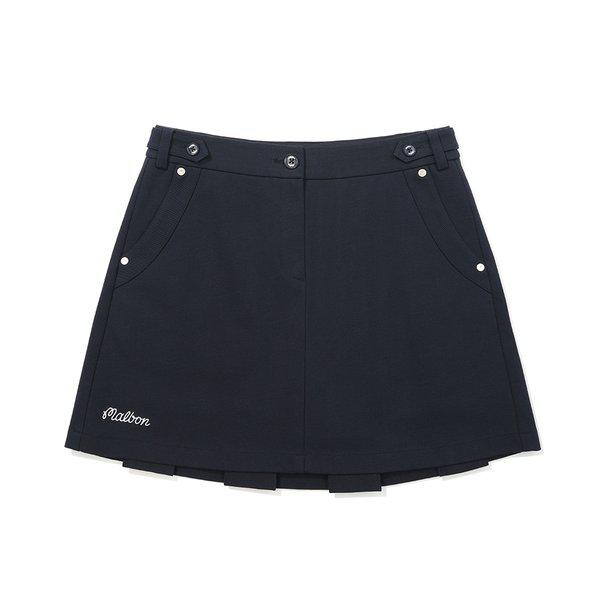 [マルボン公式] バックプリーツ Aラインスカート NAVY (WOMAN)