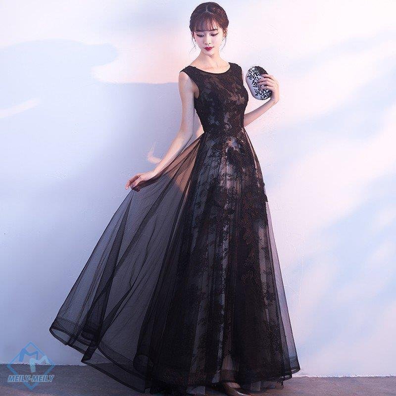 ブライズメイドドレス 演奏会 ロング 結婚式 安い カラードレス 黒 二次会 ロングドレス コンサー