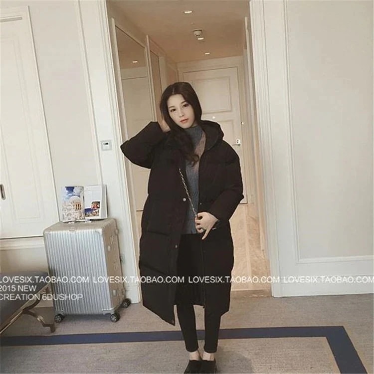 韓版ミディアムロングセクションダウンコットンパッド入り厚手ウォームコットンジャケットルーズタイド 大人気