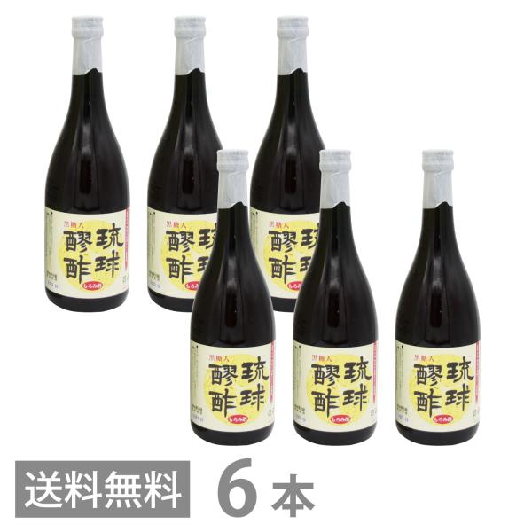（賞味期限26年2月28日～）琉球醪酢 黒糖入 720ml×6 沖縄 もろみ酢 原液 発酵 クエン酸 ドリンク 健康酢 飲みやすい 黒糖入り 必須アミノ酸 7,203円