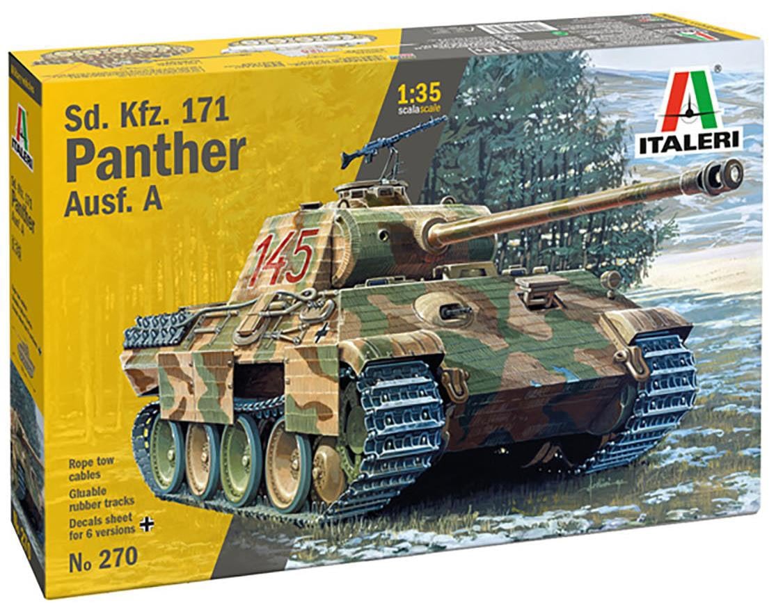 イタレリ 【再生産】1/35 WW.II ドイツ軍 Sd.Kfz 171 パンター A型ベルト履帯/デカール6種付属【IT0270】 プラモデル IT0270 Sd.Kfz 171 パンター