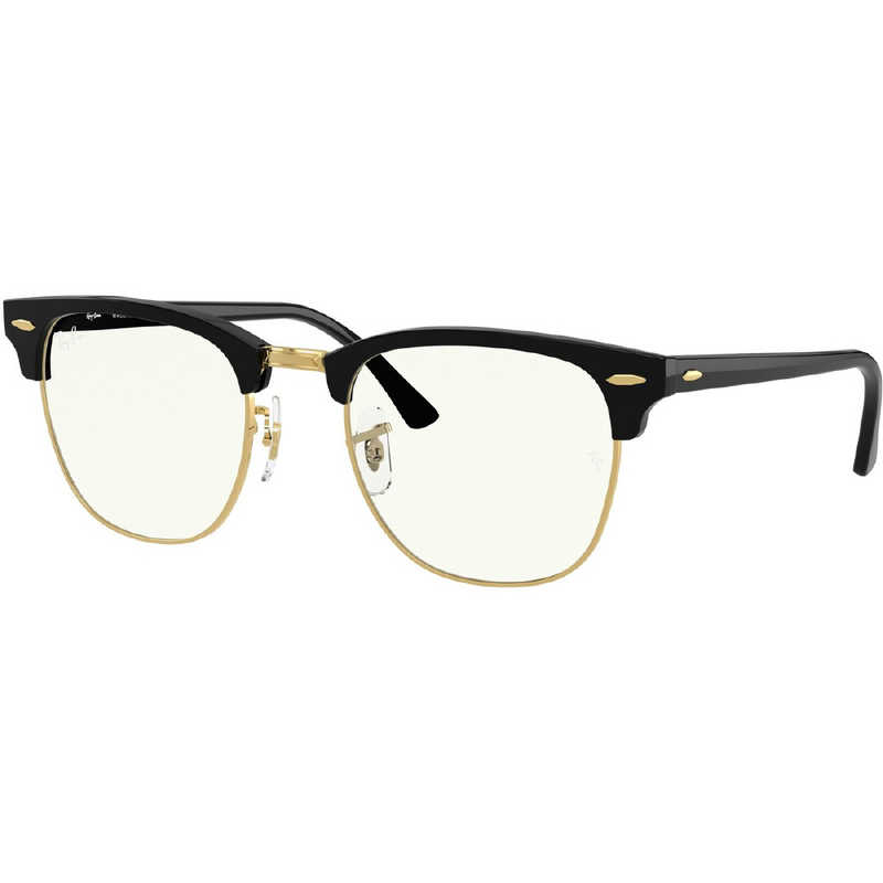 レイバン　CLUBMASTER RB3016 901/BF 51mm シャイニーブラック/クリアブルーライトカット　RB3016_901BF51_
