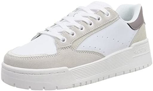 スニーカー レディース 大きいサイズ 小さいサイズ 歩きやすい 疲れにくい スポーティー コートソール 厚底 カジュアル カラフル オールシーズン OT3721 WHITE 27.5 CM 7,269円