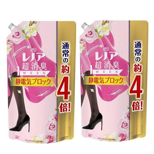 【2個セット】レノア 超消臭1WEEK 柔軟剤 静電気ブロック リラックスフローラルの香り 1600ML 6,740円