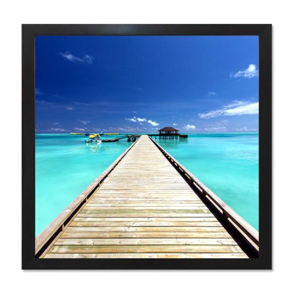 ファブリックパネル アートフレーム 飾り おしゃれ 絶景 壁掛け ウォールデコレーション 風景 情景 BlueBlue 400x400mm