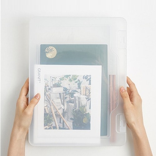 シスマックス透明A4ファイルケース1つの学校幼稚園オフィス書類文書ファイル整理ボックス