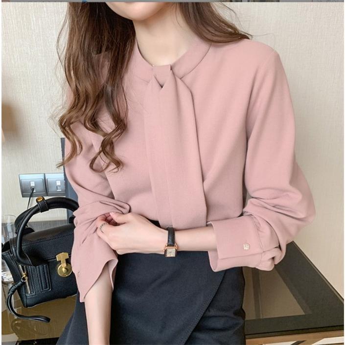 ブラウス レディース ボウタイブラウス シャツ 長袖 とろみシャツ トップス 大きいサイズ 無地 トップス 通勤 入学式 春 おしゃれ 30代 40代 4,745円