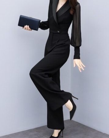 大人オールインワンパンツ ロング丈 袖あり 綿 光沢 爽やか 大人スタイル 大人可愛い きれいめ シンプル カジュアル 大人 上品 おしゃれ かっこいい レトロ アジアン 大人可愛い 大人女子