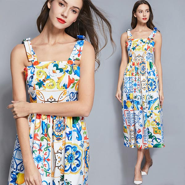 エスニック総柄ドレス パーティードレス 結婚式 披露宴 卒業式 入学式 発表会 二次会 フォーマル 20代 30代 40代 大人 レディース 春 夏 秋 冬 5,308円