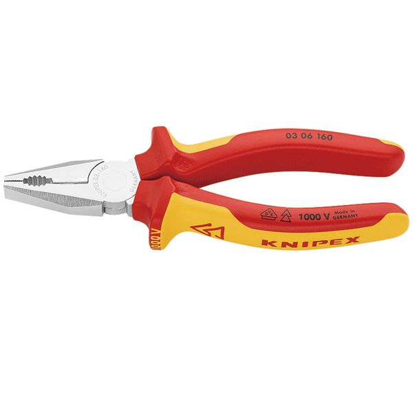 KNIPEX クニペックス 1000V絶縁ペンチ 全長160mm 0306-160