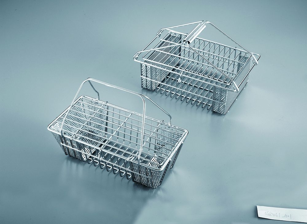 （まとめ買い）18-8スプーン消毒カゴ 大 [x3]