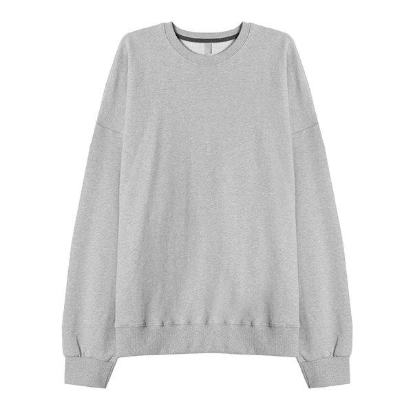 メンズカジュアルバックプリント長袖マンツーマンTシャツ AC-TSA-Q034-メランジ