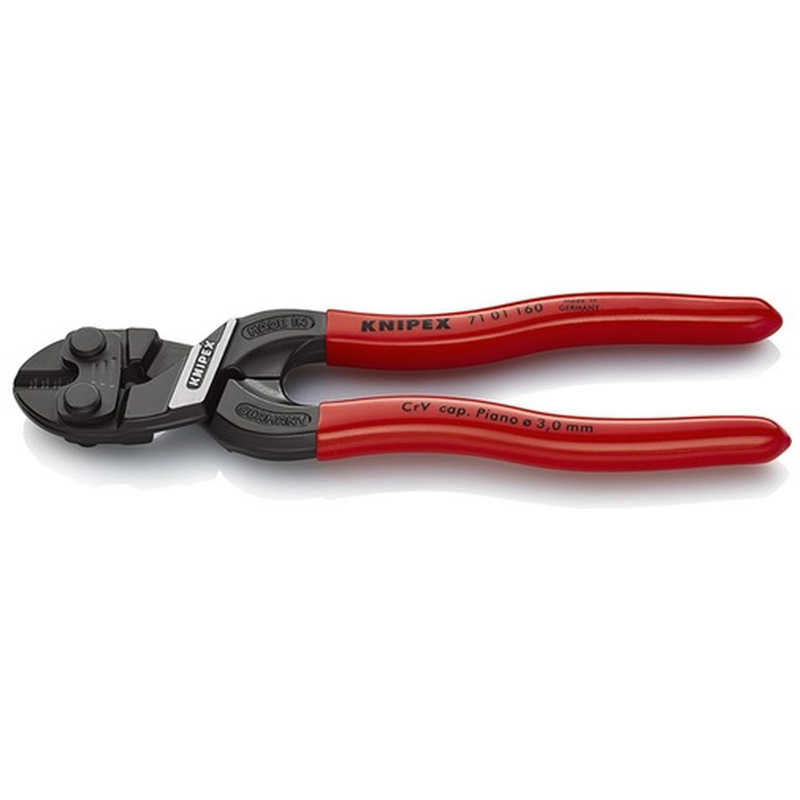 KNIPEX社　KNIPEX ミニクリッパー プラスチックハンドル 160mm プラスチックハンドル(SB店頭展示パッケージ仕様)　7101160SB
