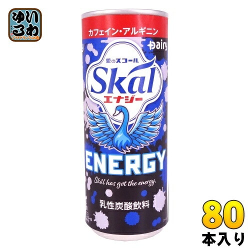 南日本酪農 スコール エナジー 250ml 缶 80本 (20本入×4 まとめ買い) エナジードリンク 乳性炭酸飲料