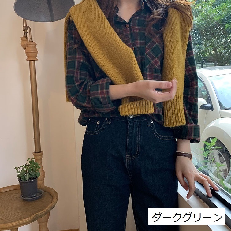 トップス シャツ 上着 袖あり 長袖 襟付き ストレート 綿 大人可愛い きれいめ シンプル カジュアル 大人 おしゃれ お洒落 かっこいい レトロ 大人可愛い 大人女子 こなれ感 ラフ メンズライク