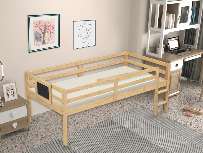 シングルベッド ロフトベッド ロータイプ 木製ベッド ベッド ウッドベッド ベッド シングル 収納 北欧風 子供部屋 耐震 組立簡単 収納 おしゃれ